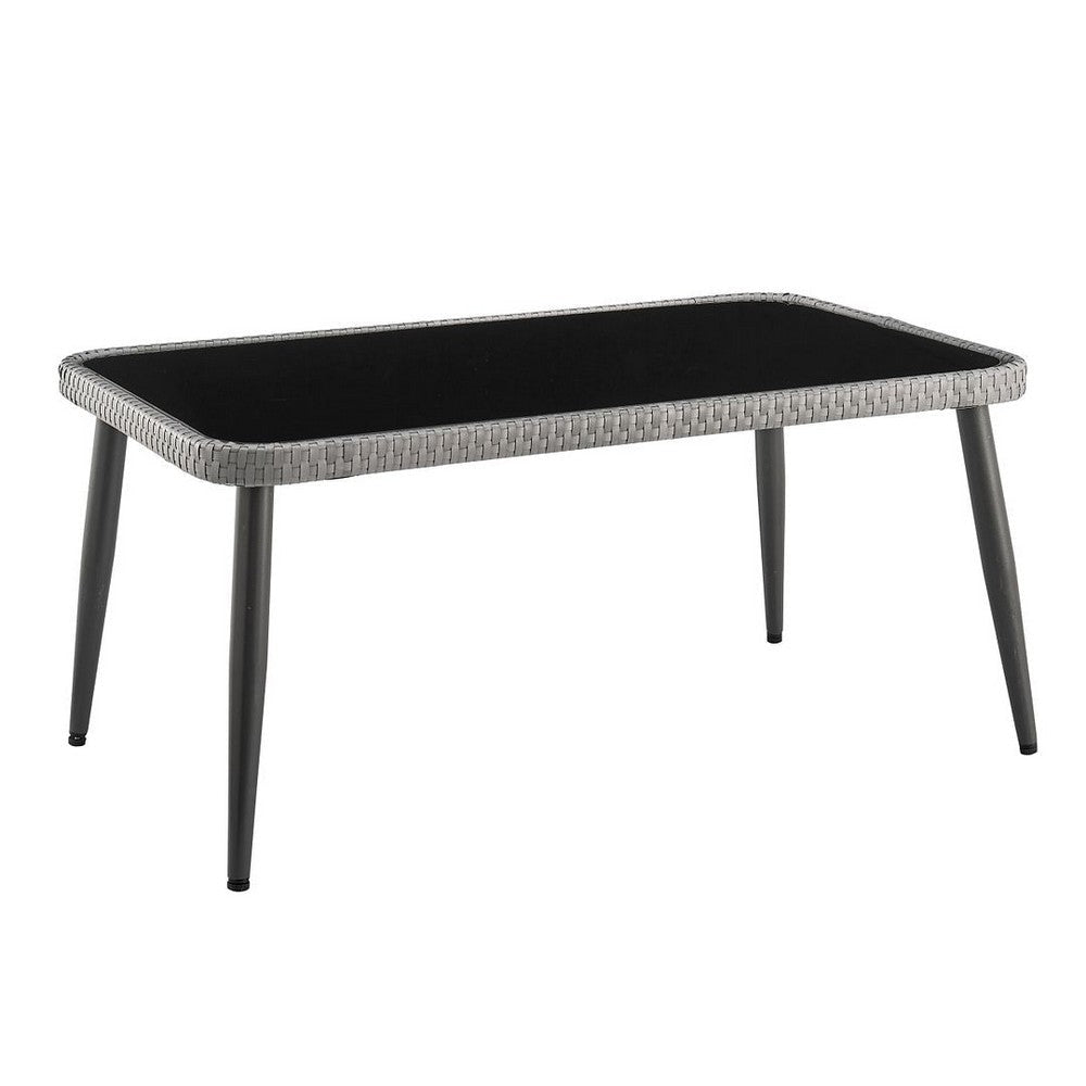 Portofino Rope Wicker 4-Piece Patio Conversation Set with Cushions in Cream MHC-OD-CV019-CR