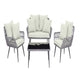 Portofino Rope Wicker 4-Piece Patio Conversation Set with Cushions in Cream