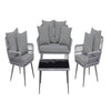 Portofino Rope Wicker 4-Piece Patio Conversation Set with Cushions in Grey