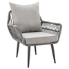 Portofino Rope Wicker 4-Piece Patio Conversation Set with Cushions in Grey MHC-OD-CV019-GY