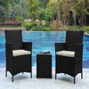 Imperia Steel Rattan 3-Piece Patio Conversation Set with Cushions in Cream MHC-OD-CV020-CR