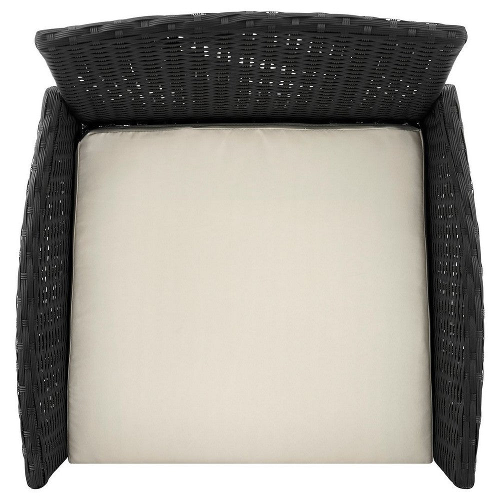 Imperia Steel Rattan 3-Piece Patio Conversation Set with Cushions in Cream MHC-OD-CV020-CR