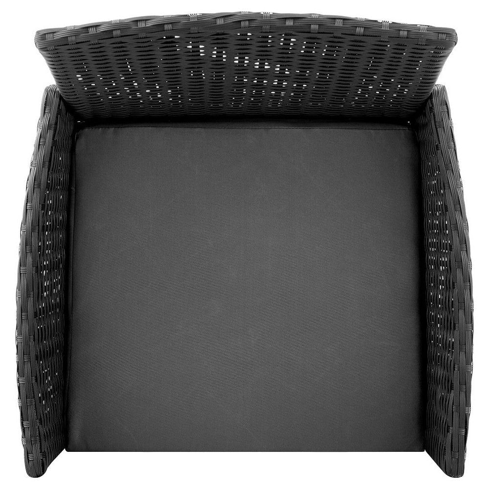 Imperia Steel Rattan 3-Piece Patio Conversation Set with Cushions in Grey MHC-OD-CV020-GY