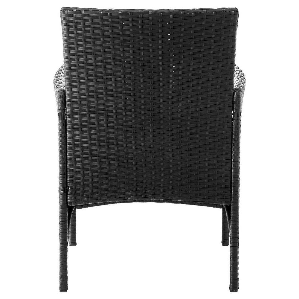 Imperia Steel Rattan 3-Piece Patio Conversation Set with Cushions in Grey MHC-OD-CV020-GY