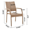 Genoa Patio Dining Armchair in Nature Tan Weave MHC-OD-DC002-NE