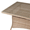 Genoa Patio Dining Table with Glass Top in Nature Tan Weave MHC-OD-DT002-NE
