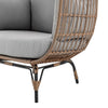 Spezia Freestanding Steel and Rattan Outdoor Egg Chair with Cushions in Grey MHC-OD-HC002-GY