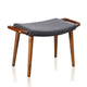 Geta Charcoal and Antique Walnut Ottoman