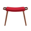 Geta Red and Antique Walnut Ottoman MHC-OT001-RD
