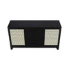 Sheridan 59.05 Modern Cane Sideboard with Adjustable Shelves in Black MHC-SB-4GLF-BK