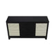 Sheridan 59.05 Modern Cane Sideboard with Adjustable Shelves in Black MHC-SB-4GLF-BK