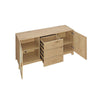 Sheridan 59.05 Modern Cane Sideboard with Adjustable Shelves in Nature MHC-SB-4GLF-NA