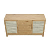 Sheridan 59.05 Modern Cane Sideboard with Adjustable Shelves in Nature MHC-SB-4GLF-NA