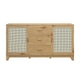 Sheridan 59.05 Modern Cane Sideboard with Adjustable Shelves in Nature