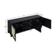 Sheridan 62.99 Modern Cane TV Stand in Black MHC-TV-3GLF-BK