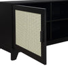 Sheridan 62.99 Modern Cane TV Stand in Black MHC-TV-3GLF-BK