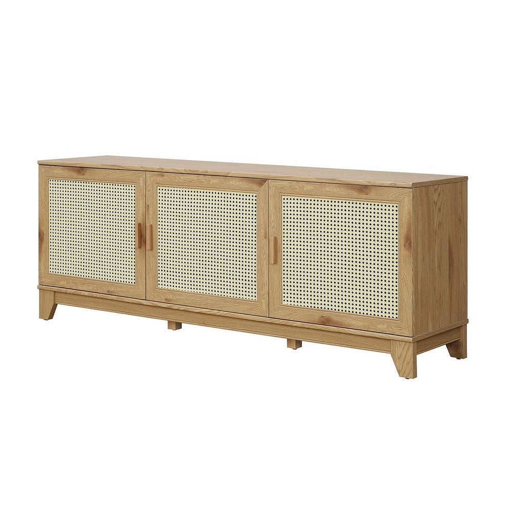 Sheridan 62.99 Modern Cane TV Stand in Nature MHC-TV-3GLF-NA