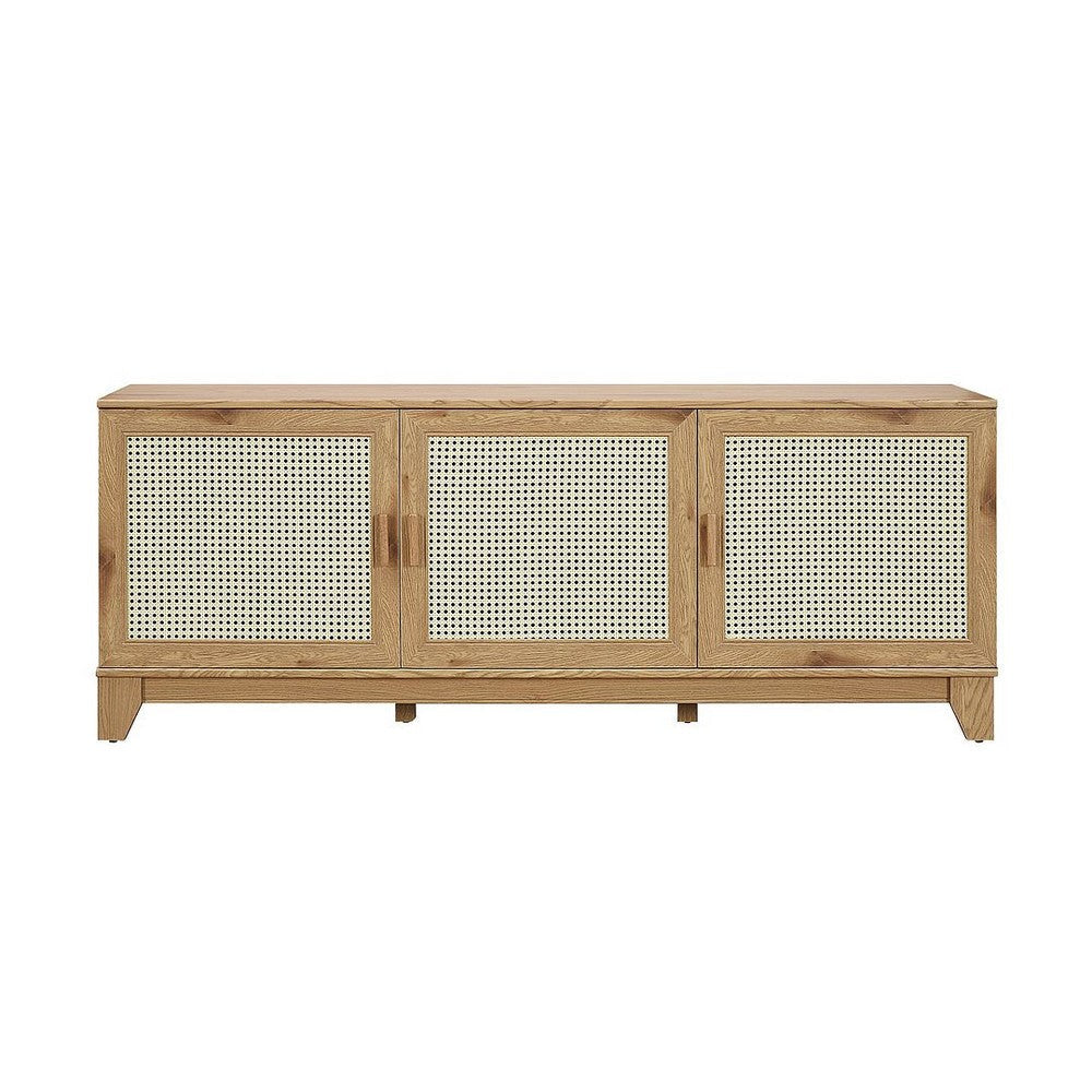 Sheridan 62.99 Modern Cane TV Stand in Nature