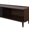 Duane 59.25 Modern Ribbed TV Stand in Dark Brown and Black MHC-TV-8GLF-BK