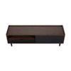 Duane 59.25 Modern Ribbed TV Stand in Dark Brown and Black MHC-TV-8GLF-BK