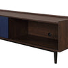 Duane 59.25 Modern Ribbed TV Stand in Dark Brown and Navy Blue MHC-TV-8GLF-NB