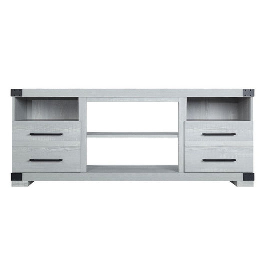 Richmond 60" TV Stand with 2 Drawers and 4 Shelves in Grey