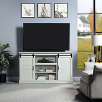 Myrtle 60" TV Stand with 2 Sliding Doors in Cream Oak