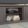 Franklin 60’’ TV Stand with 2 Doors and Open Shelves in Heavy Brown MHC-TVFP3-BR