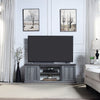 Franklin 60" TV Stand with 2 Doors and Open Shelves in Grey