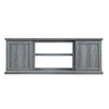 Franklin 60" TV Stand with 2 Doors and Open Shelves in Grey