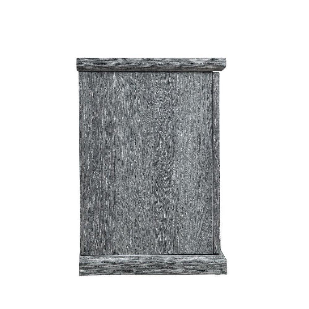 Franklin 60’’ TV Stand with 2 Doors and Open Shelves in Grey MHC-TVFP3-GY