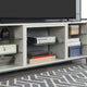 Brighton 60’’ TV Stand with Glass Shelves and Media Wire Management in Beige MHC-TVFP4-BG