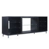 Brighton 60’’ TV Stand with Glass Shelves and Media Wire Management in Onyx MHC-TVFP4-BL