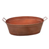 Oval Shape Hammered texture Metal Tub with 2 Side Handles Copper - BM195214 BM195214