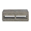 Two Drawer and Bottom Shelf Coffee Table with Flattened Base Rustic Latte Gray MSF-5QS321