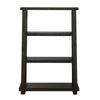 Three Tier Wooden Bookshelf with Exposed Bolts and Rustic Cross Bracing Brown MSF-7YC9193954