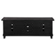 Three Open Shelves Entertainment Center with Exposed Bolts and Cross Bracing, Brown