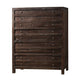 Transitional Style Five Drawers Solid Hardwood Chest Brown MSF-8T0684