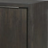 Wooden Rectangular Sideboard with Three Drawers and Double Door Cabinet, Gray
