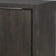 Wooden Rectangular Sideboard with Three Drawers and Double Door Cabinet, Gray