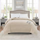 Queen Size Micro Fleece Heated Blanket w 2 Heat Controllers, Beige