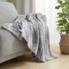 70 x 50 Oversized Throw Blanket, Faux Fur, Heated Function, Gray