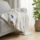 70 x 50 Oversized Throw Blanket, Faux Fur, Heated Function, White