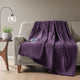 70 x 60 Throw Blanket, Heated, Microlight Plush Fabric, Purple