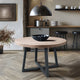 Dining Table, 39" Round Oak Brown Top, rRubberwood Cross Base