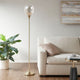 Uplight Floor Lamp, Mercury Glass Shade, Gold Metal Frame