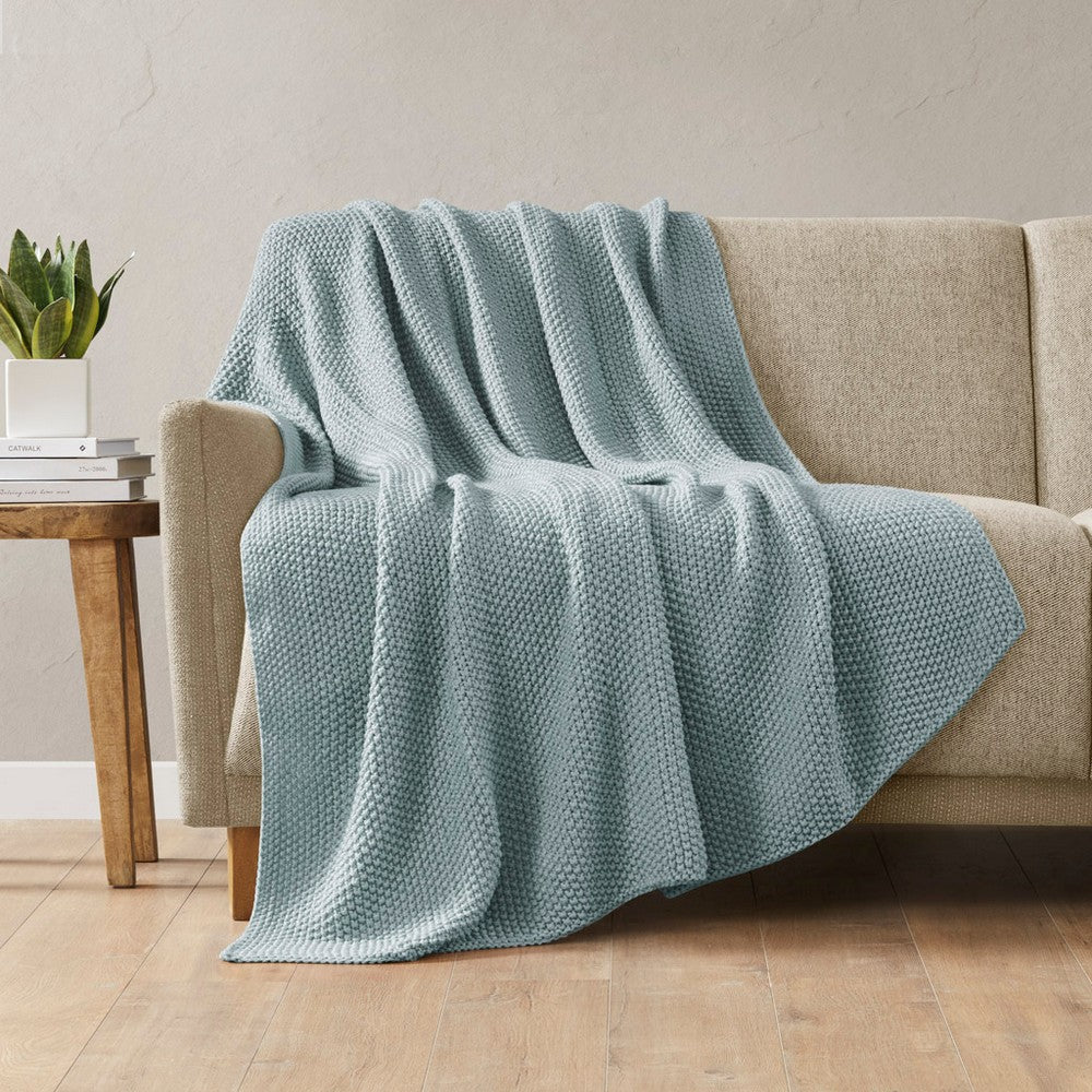 60 x 50 Throw Blanket, Knitted Acrylic, Light , Mashine Washable