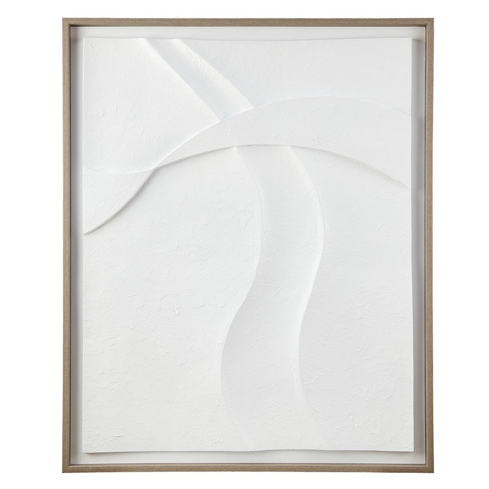 Wall Decor, Off-White Abstract Dimensional Rods, 27x33 Brown Wood