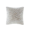 20 x 20 Square Decorative Pillow, Faux Fur, Polyester Fill, White