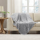 60 x 50 Throw Blanket, Polyester Fur, Machine Washable, Gray
